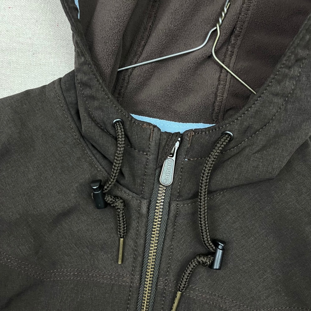 Women's Brown Hooded Jacket - Picture 3 of 8